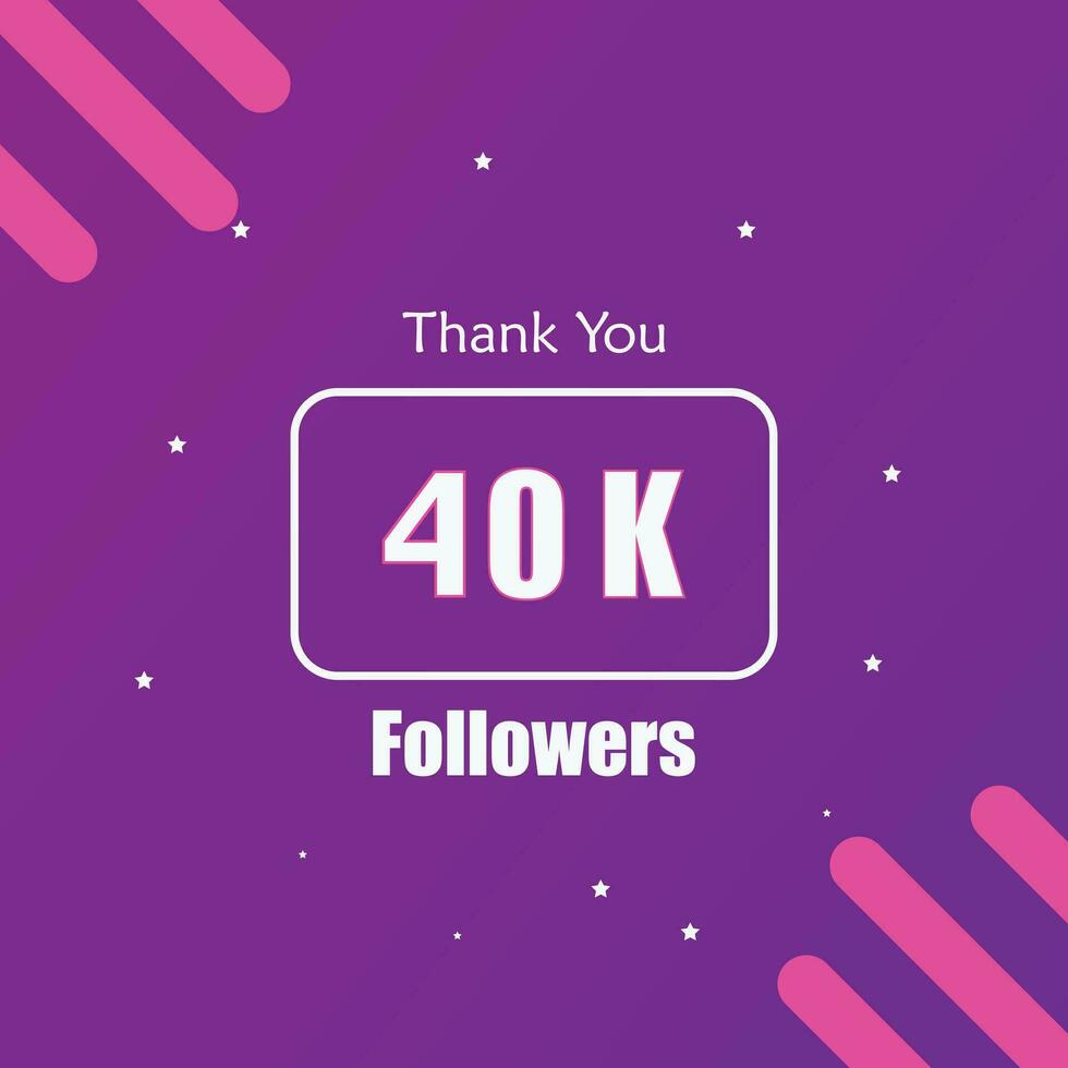 Thank you for 40k followers vector design.eps