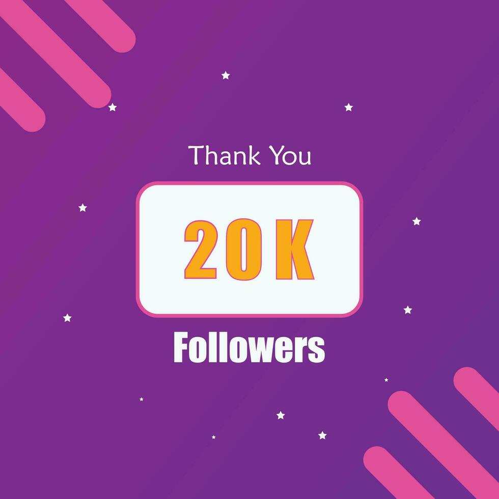 Thank you for 20k followers vector design.eps