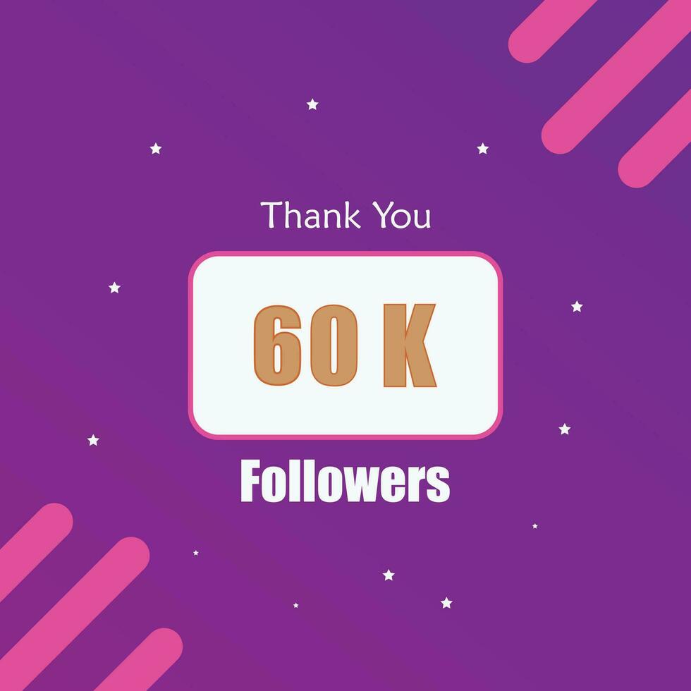 Thank you for 60k followers vector design.eps
