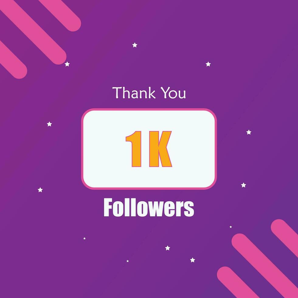 Thank you for 1k followers vector design.eps