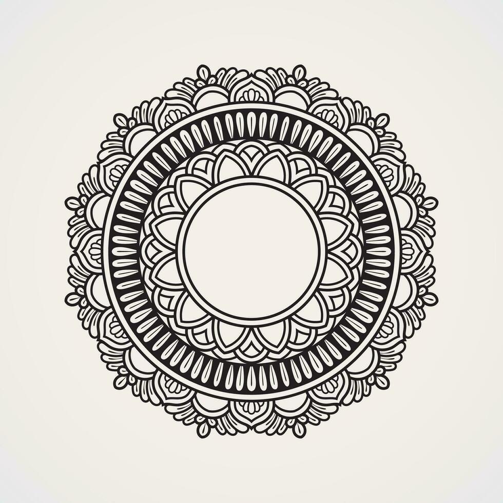 Traditional mandala vector pattern. suitable for henna, tattoos, photos, coloring books. islam, hindu,Buddha, india, pakistan, chinese, arab