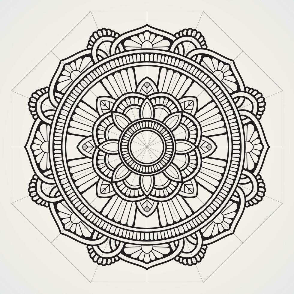 mandala flor decoración vector. adecuado para alheña, tatuajes, fotos, colorante libros. islam, hindú, buda, India, Pakistán, chino, árabe vector