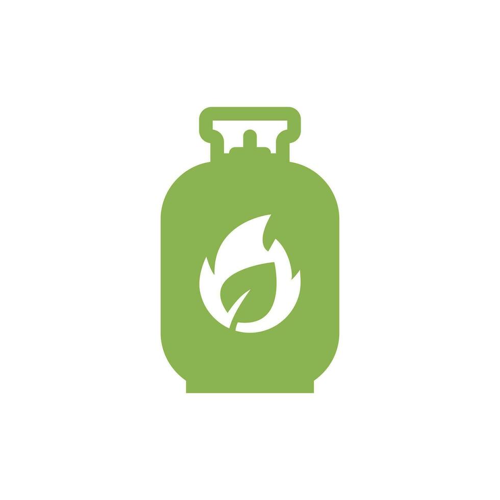 Simple icon of Biofuel bottle. Renewable energy and green environment. Biogas concept vector