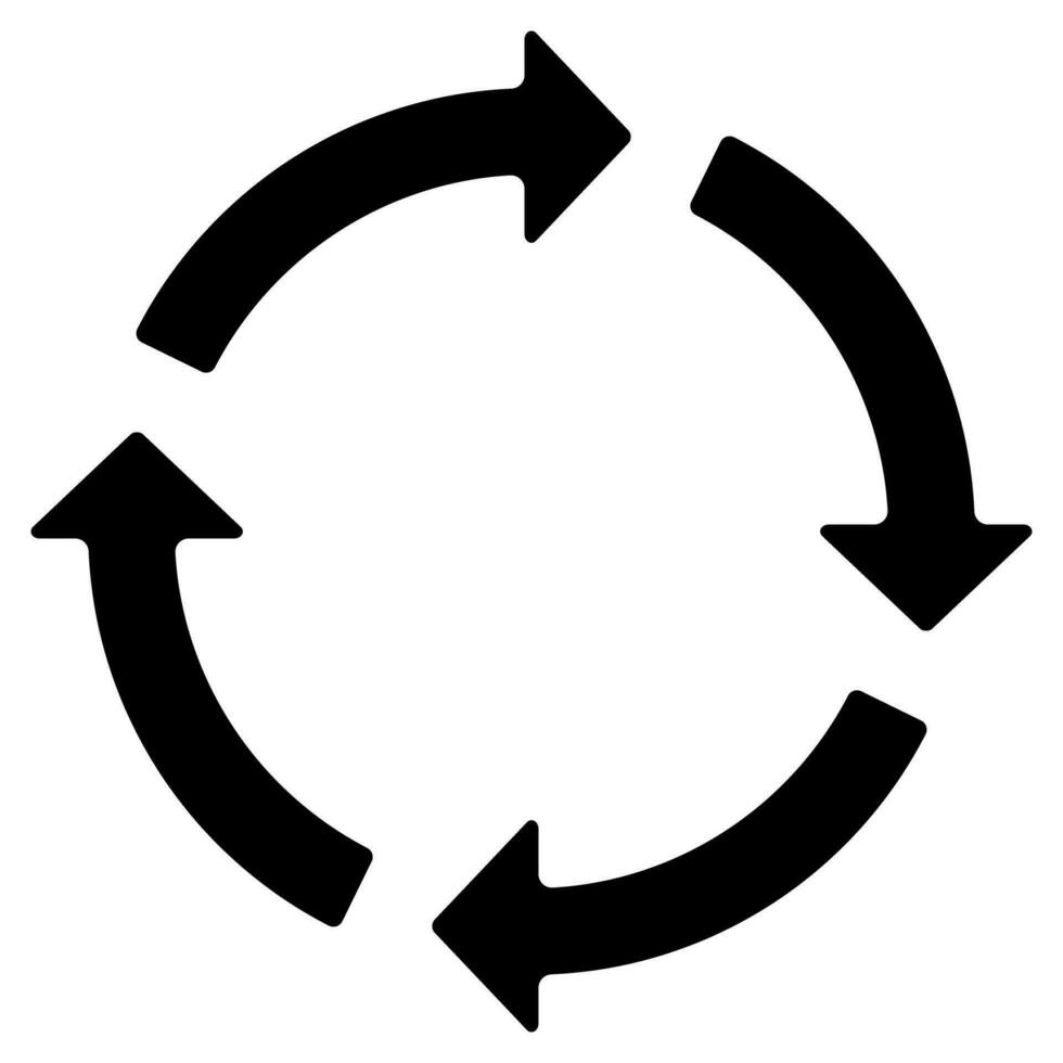 Circular arrow icon. Cycle, resumption , repeat concept. Vector illustration