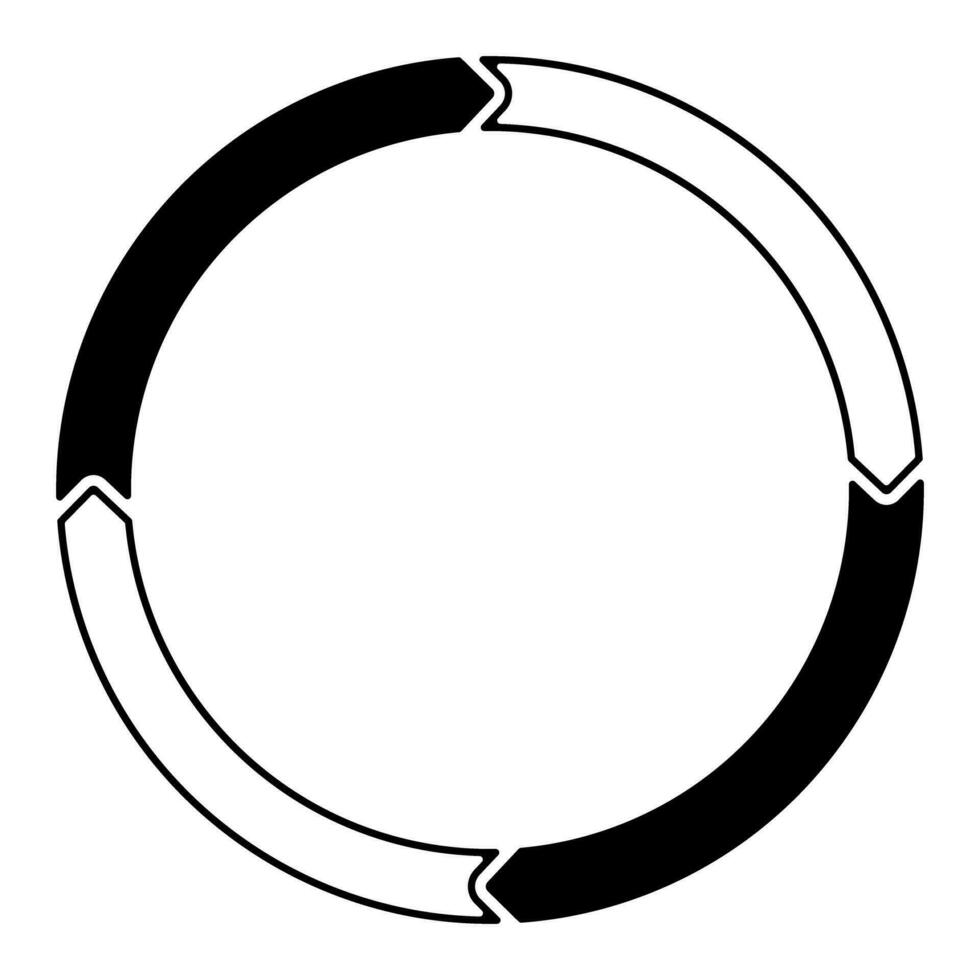 Rotating arrow icon symbol. Vector illustration