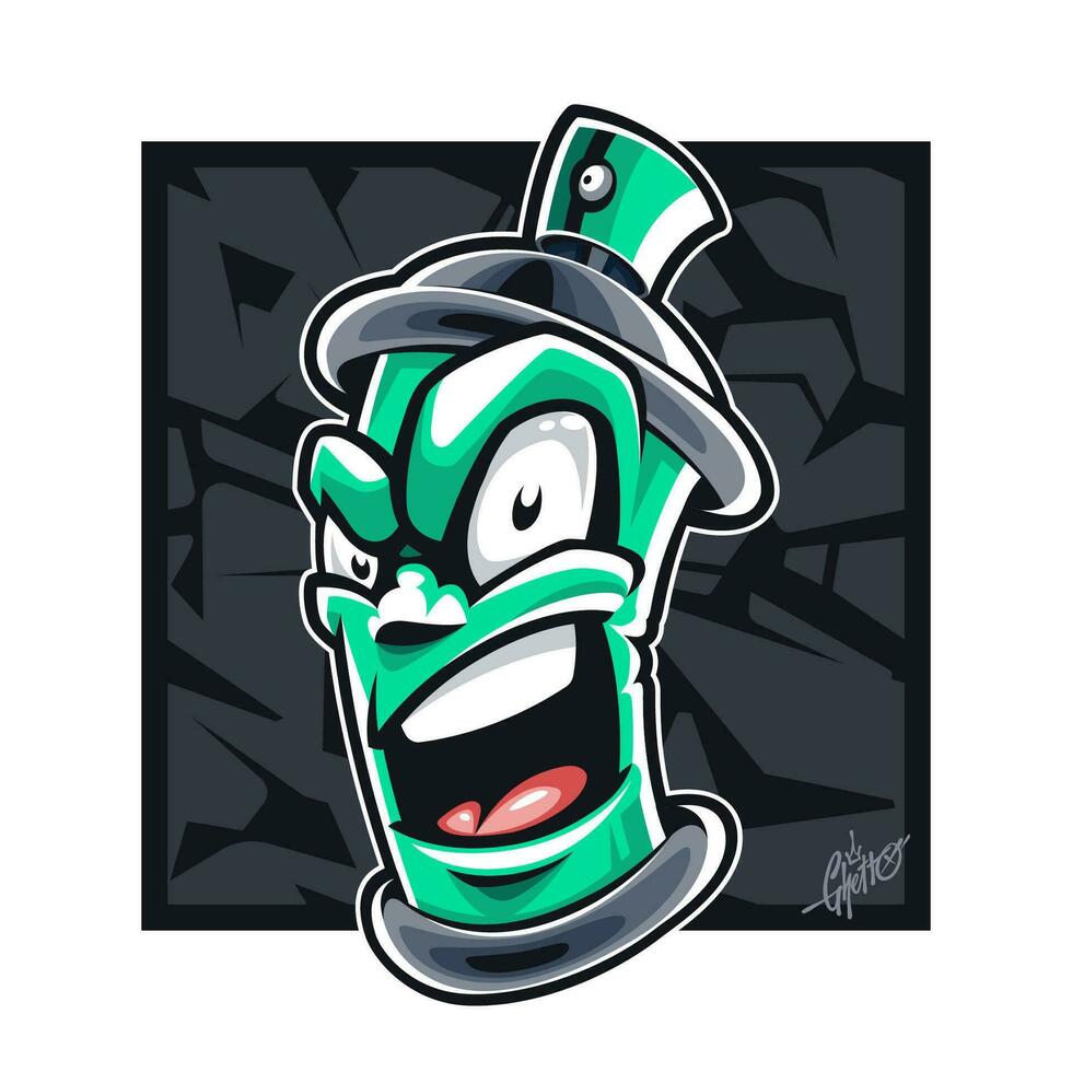 Graffiti Design With Mad Spray Can vector