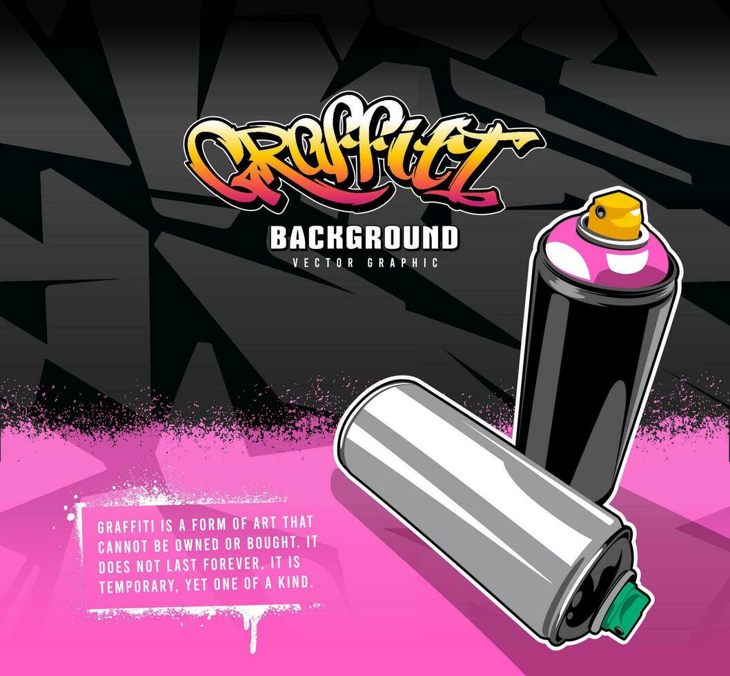 Graffiti Vector Background With Paint Spray Cans