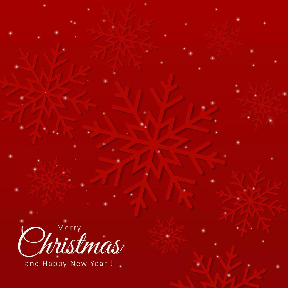 Christmas background with white snowflake ornament vector