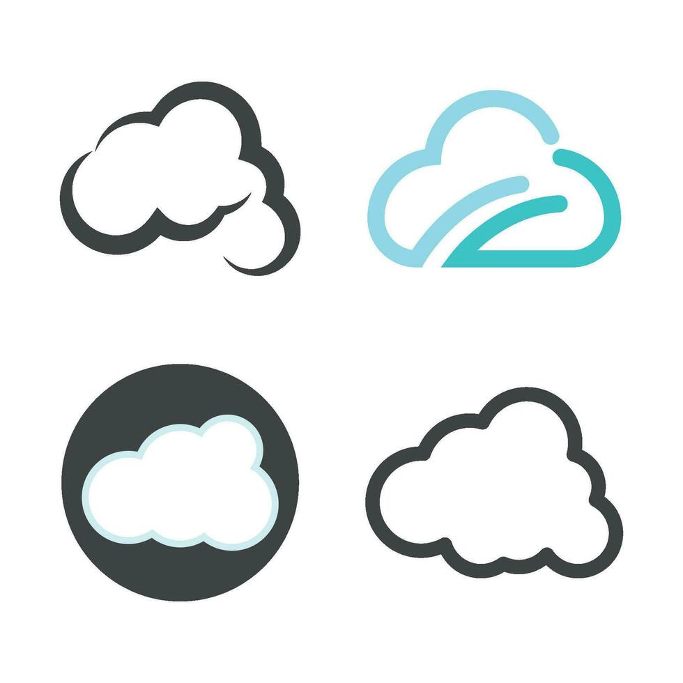 nube logo vector modelo