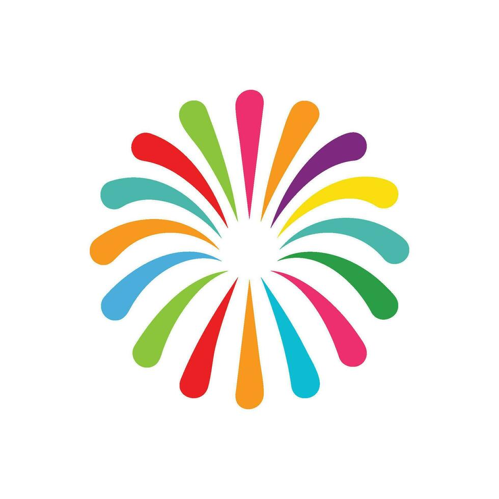 Firework logo vector icon
