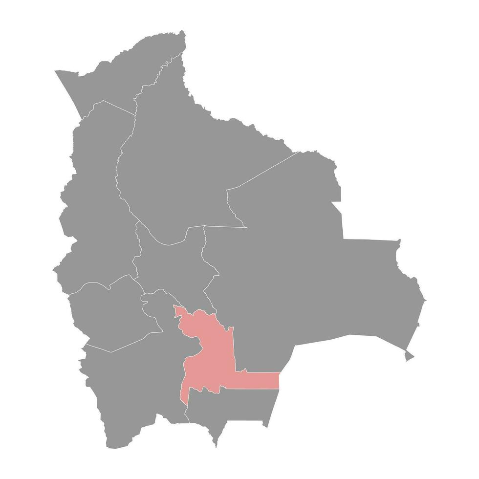 Chuquisaca Department map, administrative division of Bolivia. vector