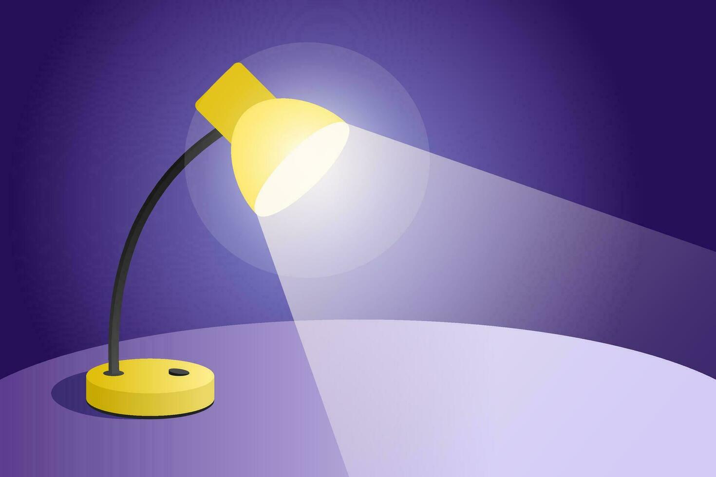 Table office lamp. Vector illustration with gradient