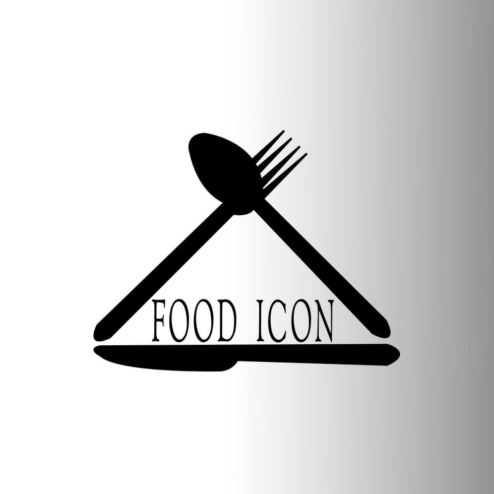 spoon and fork cutlery logo on isolated white background vector