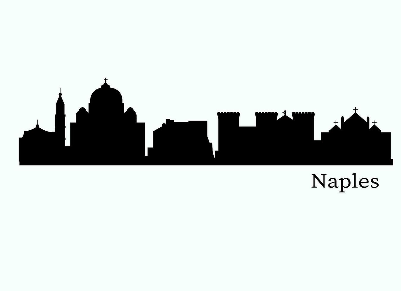City Skyline of Naples Switzerland vector