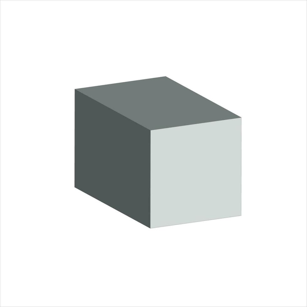 3d render of a cube vector