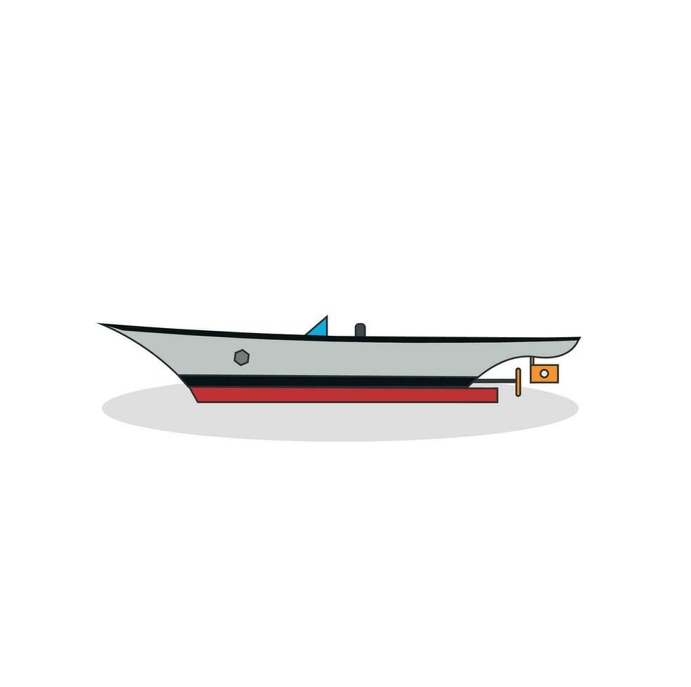 ilustración de un pequeño barco vector