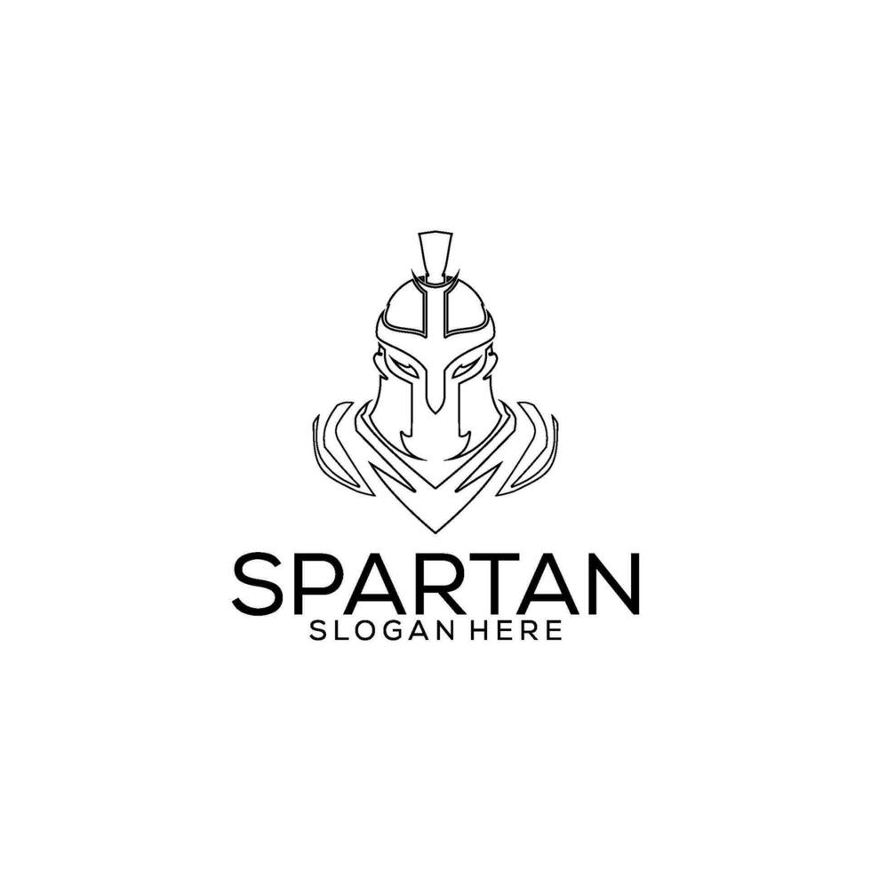 Spartan logo vector, Spartan helmet logo vector illustration design template