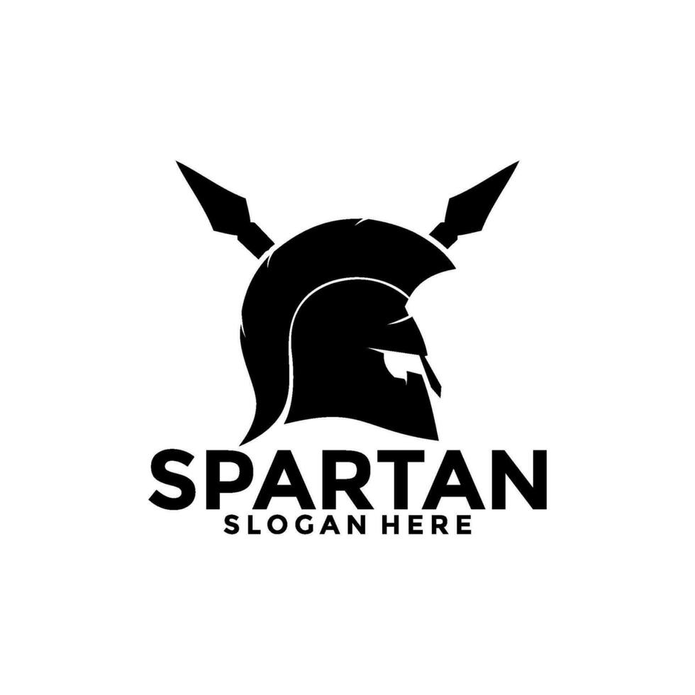 Spartan logo vector, Spartan helmet logo vector illustration design template