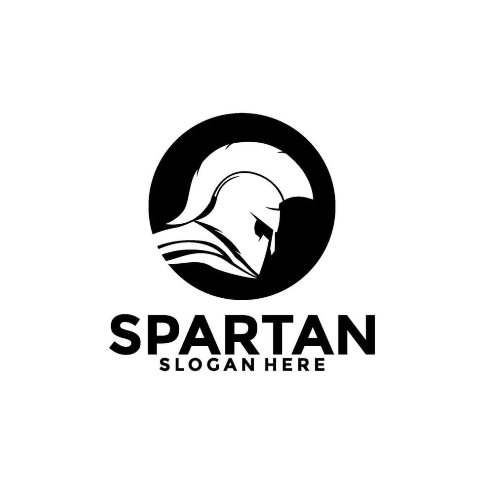 Spartan logo vector, Spartan helmet logo vector illustration design template