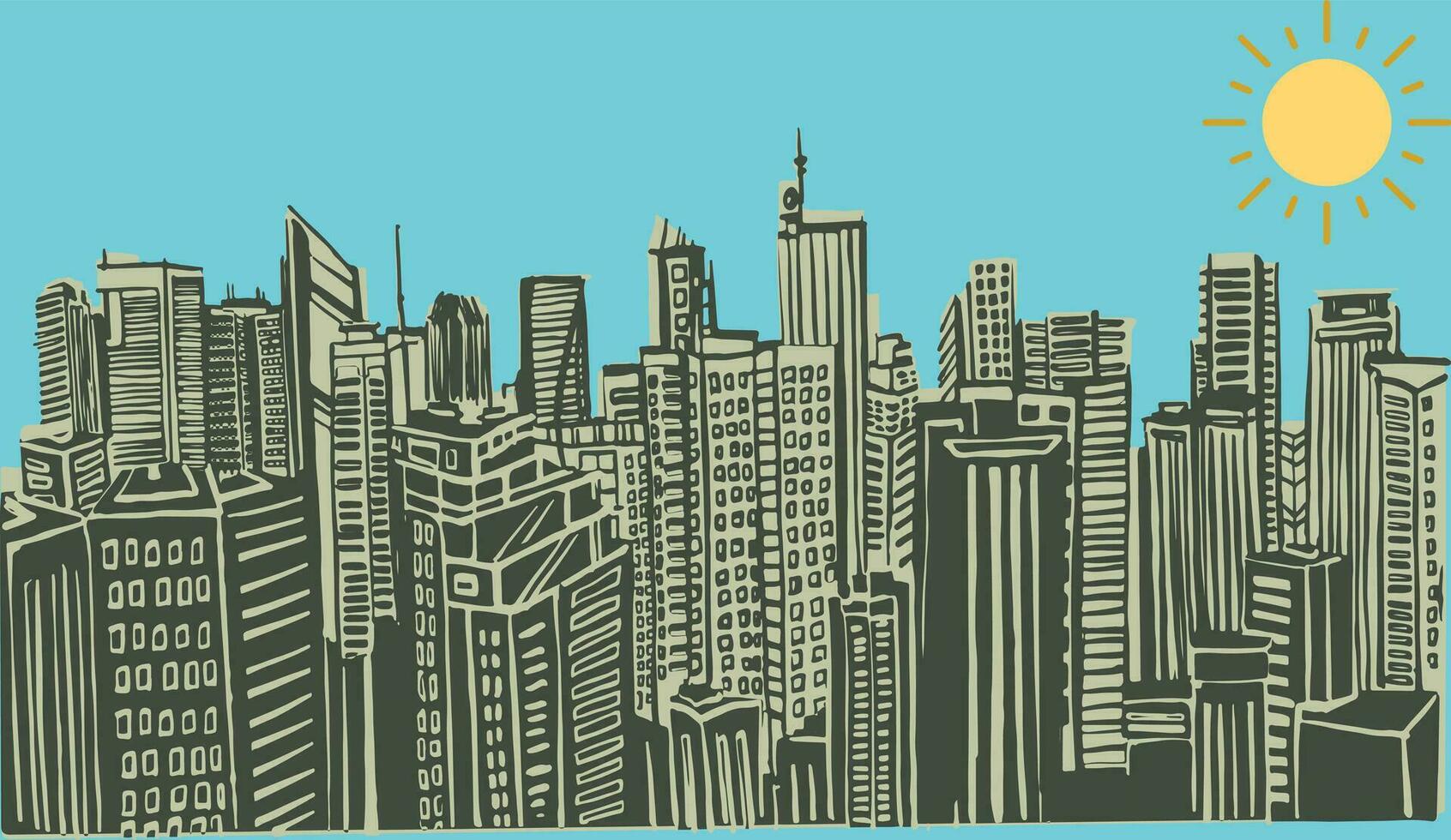 skylines illustration design vector