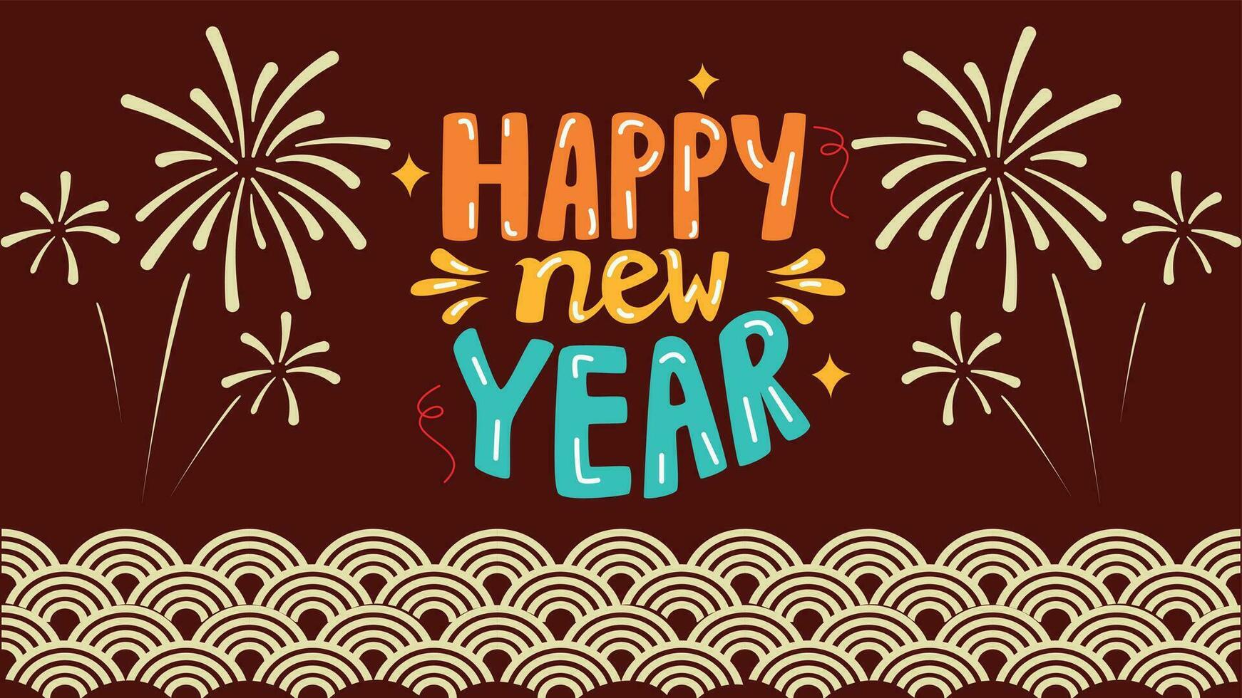 Happy New Year card vector