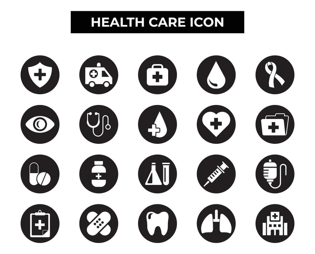 Health care icons. Medical icons. flat vector illustrations.
