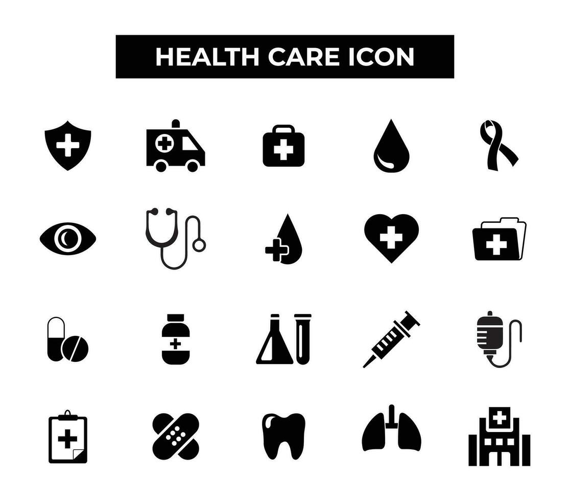 Health care icons. Medical icons. flat vector illustrations.
