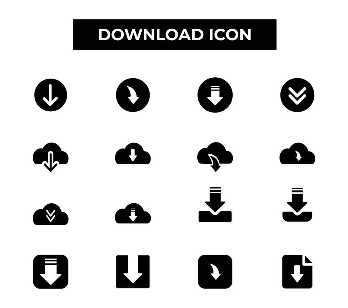 descargar botones iconos plano icono conjunto vector