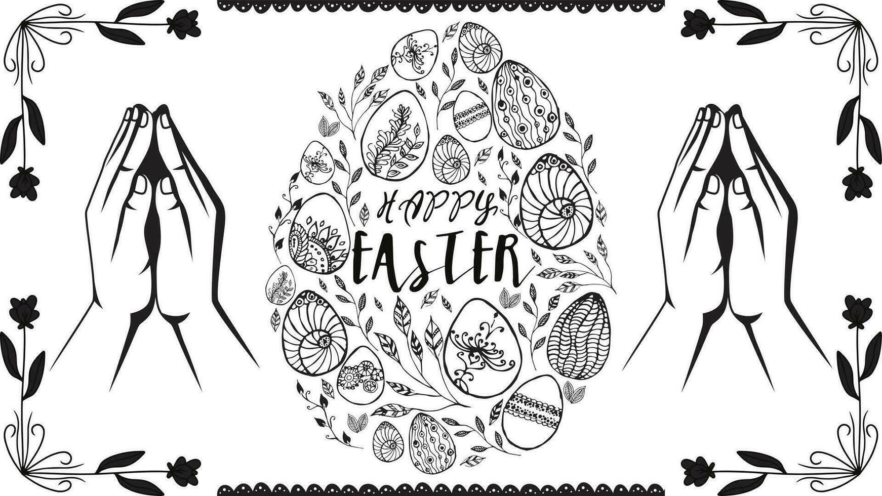 Happy Easter card vector