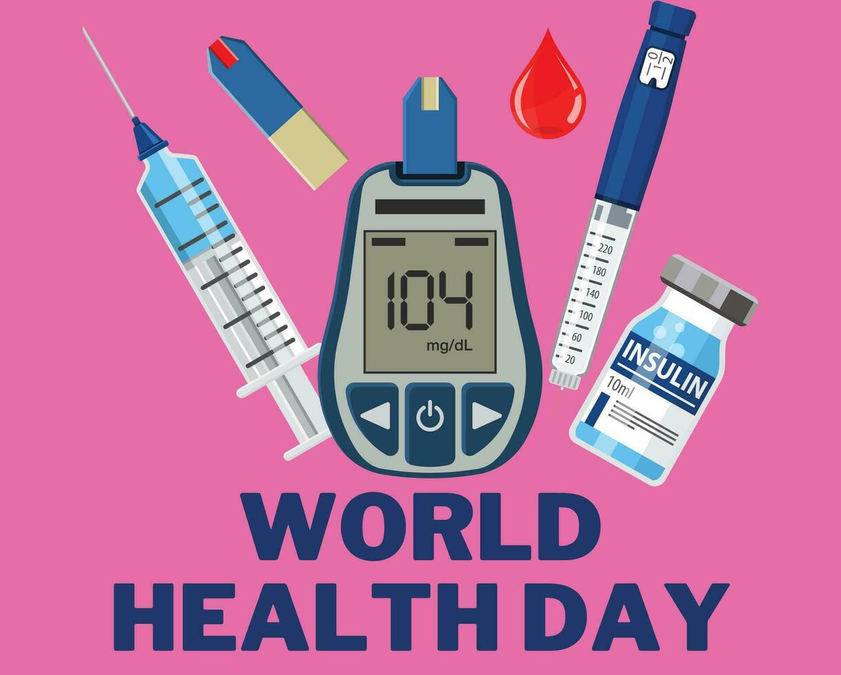 World Health Day template vector