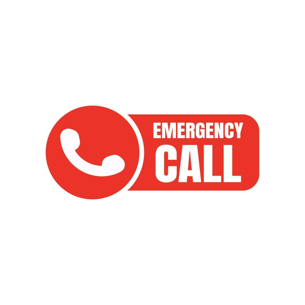 Emergency call icon vector
