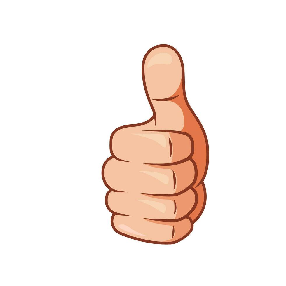 Thumbs Up vector isolated on white background. Thumbs Up gesturing satisfaction.