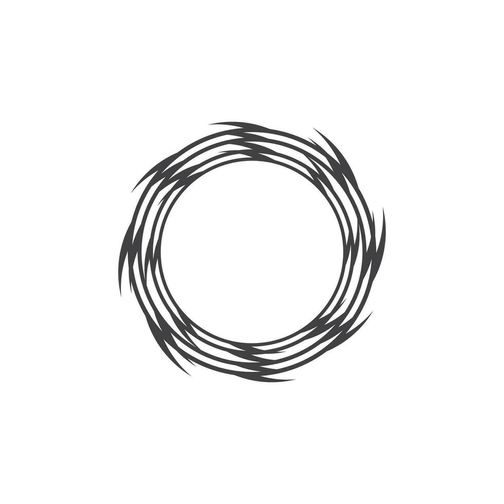 circulo anillo remolino resumen logo vector