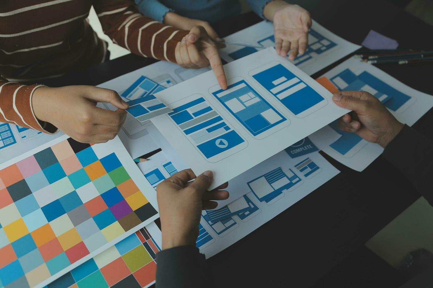 UX UI and Programming development technology. photo