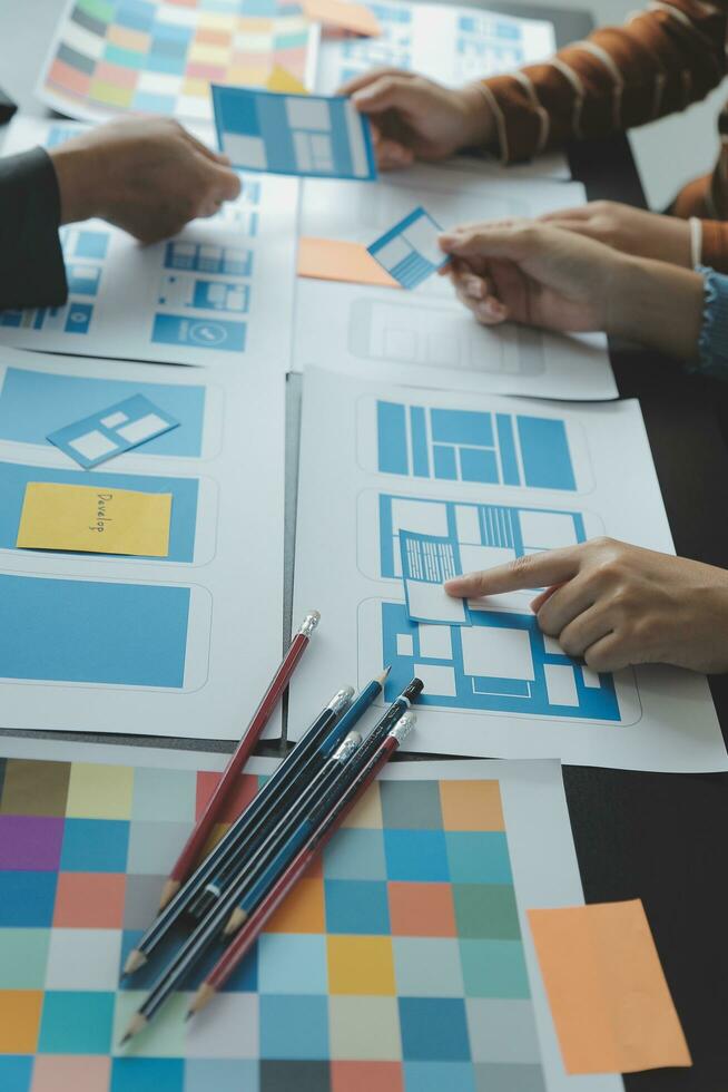 UX UI and Programming development technology. photo