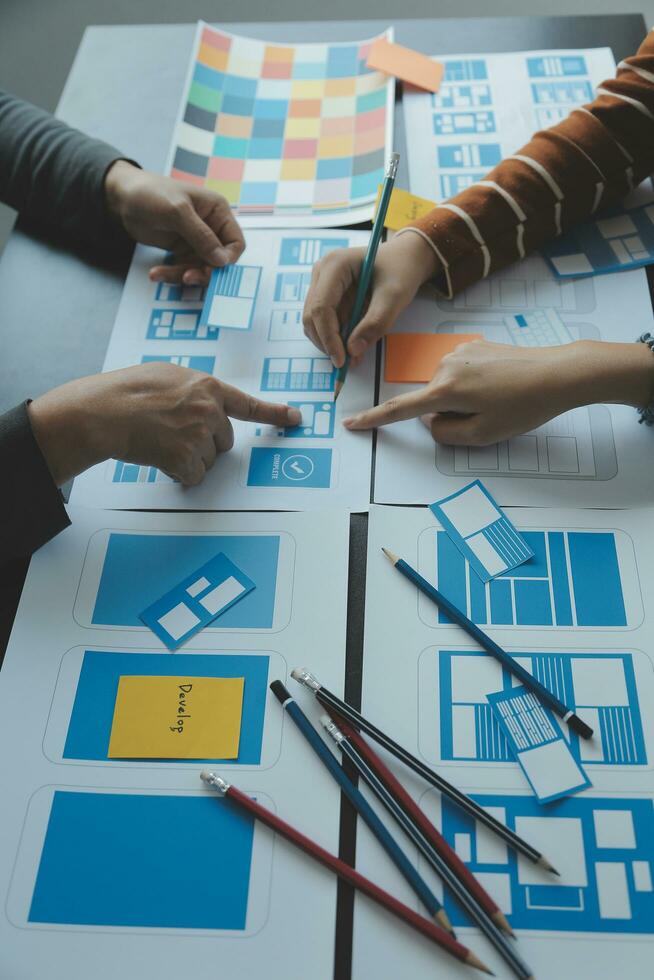 UX UI and Programming development technology. photo