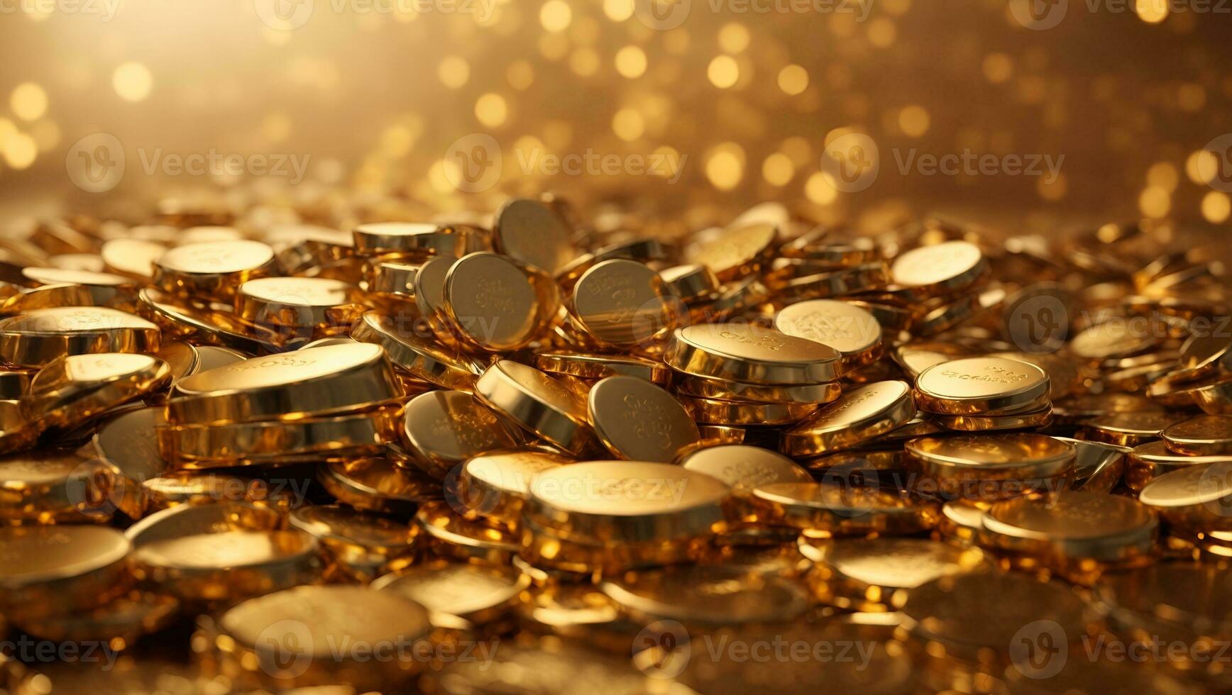 Gold Abstract 3D-Render Background. Ai Generated photo