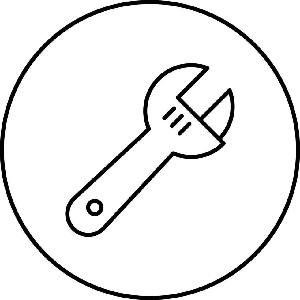 icono de llave inglesa vector