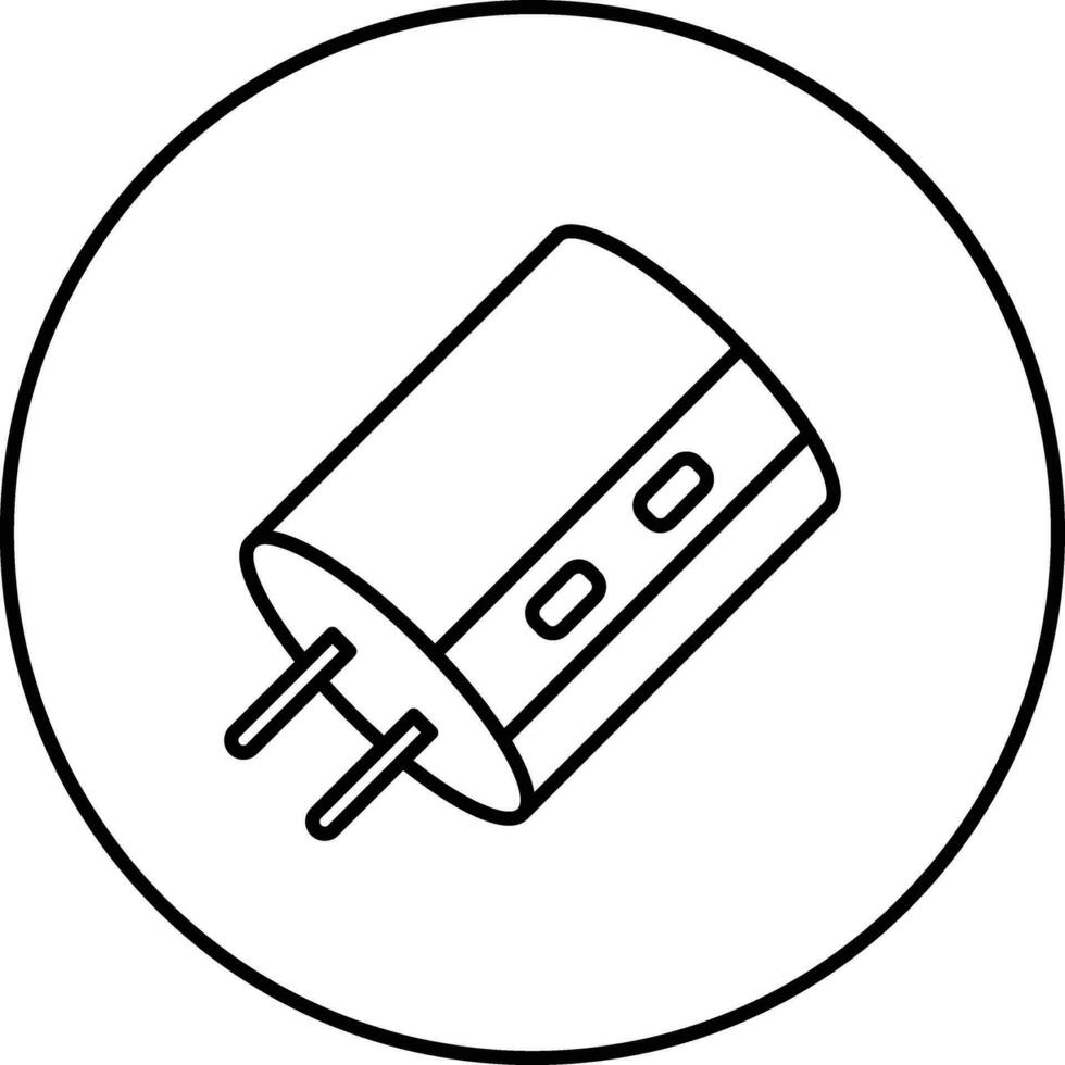 icono de vector de condensador