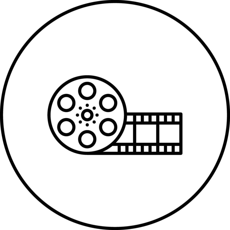 icono de vector de carrete de película