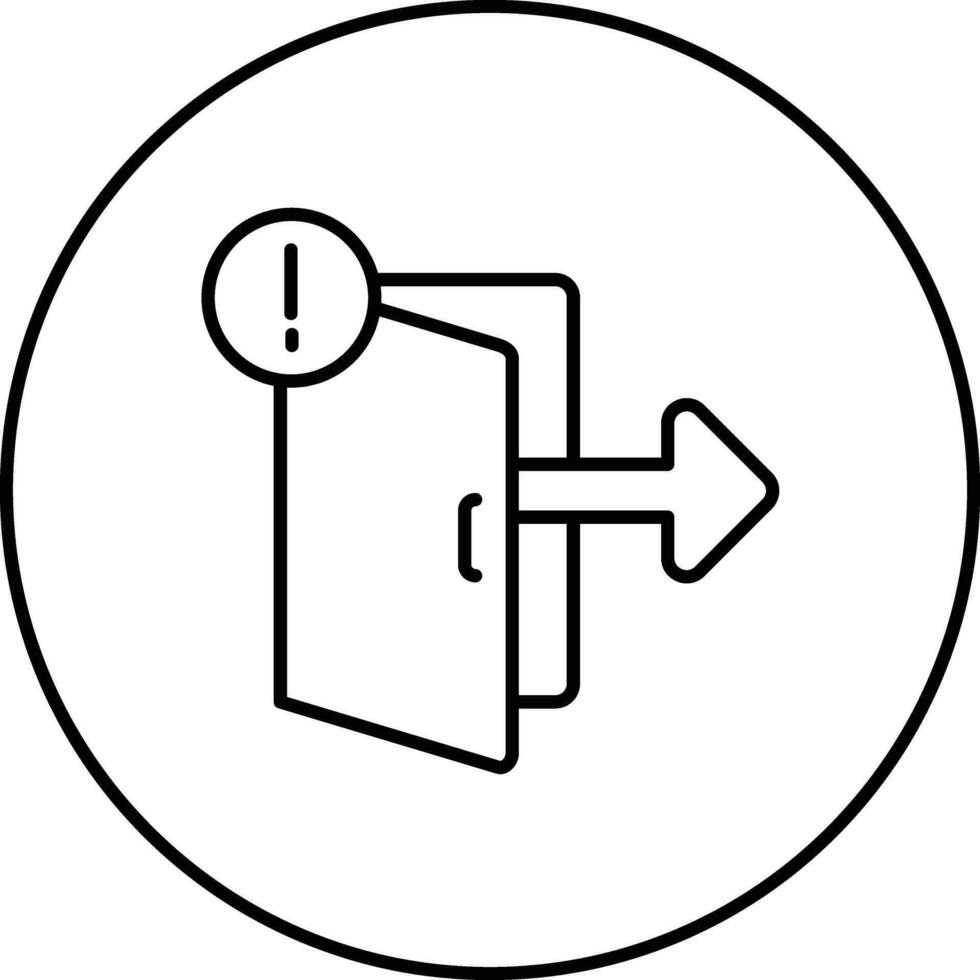 evacuación vector icono