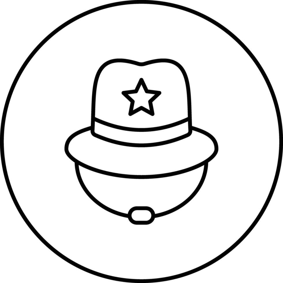 icono de vector de sombrero de vaquero