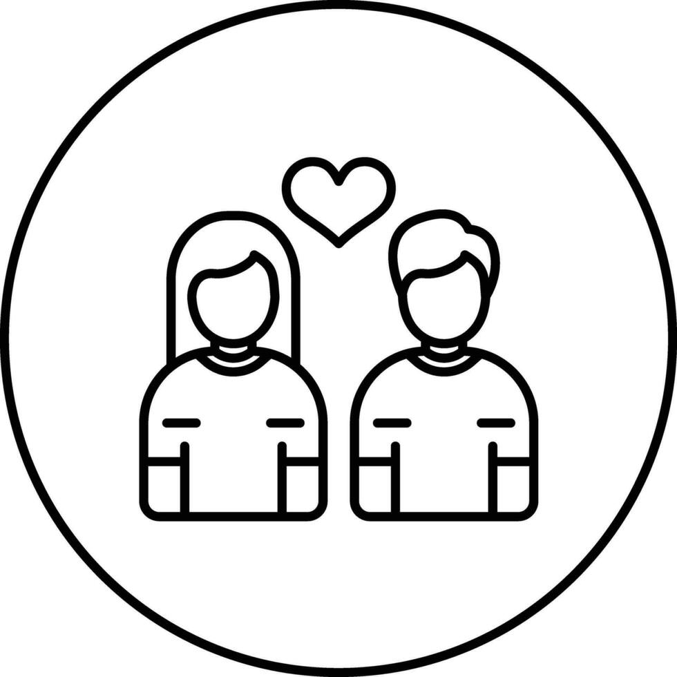 Happy Couple Vector Icon