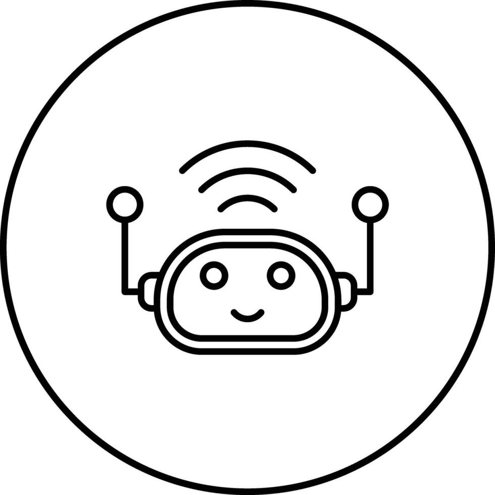 icono de vector de asistente de robot