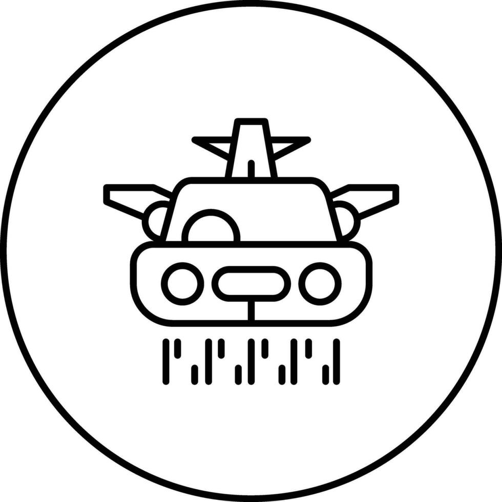 Flying Car Vector Icon