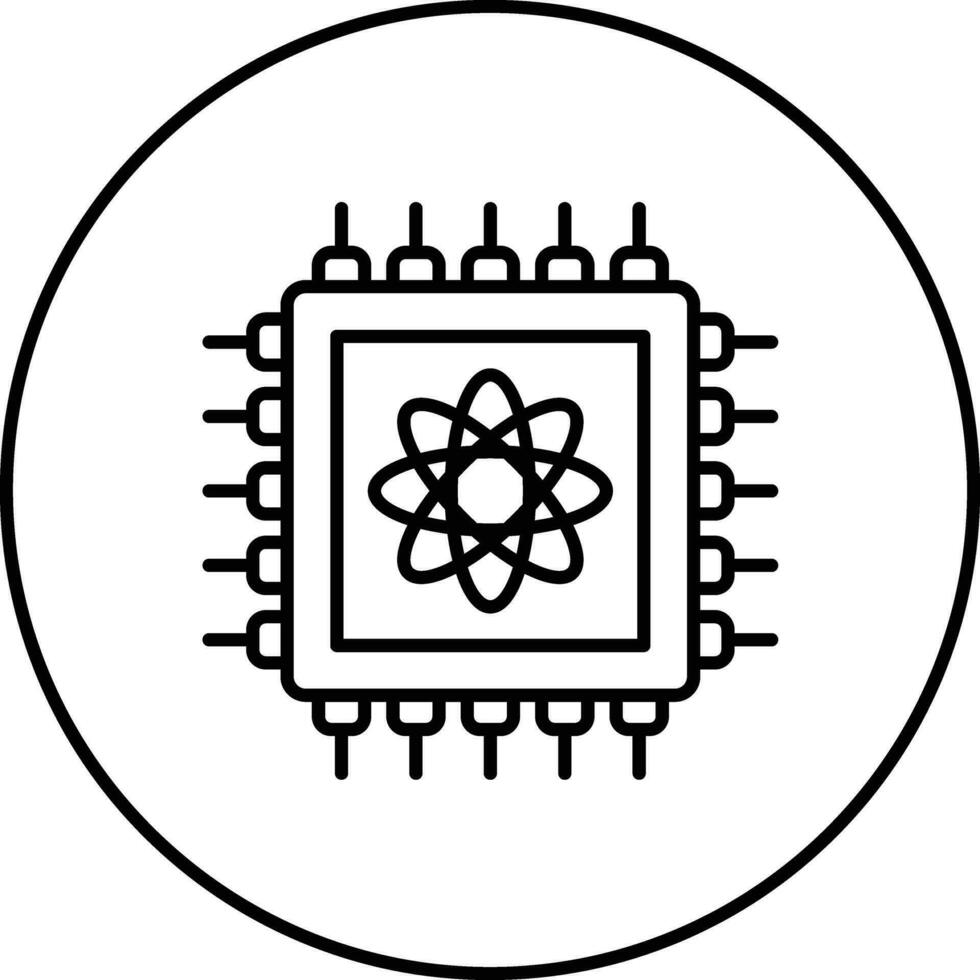 Quantum Computer Vector Icon