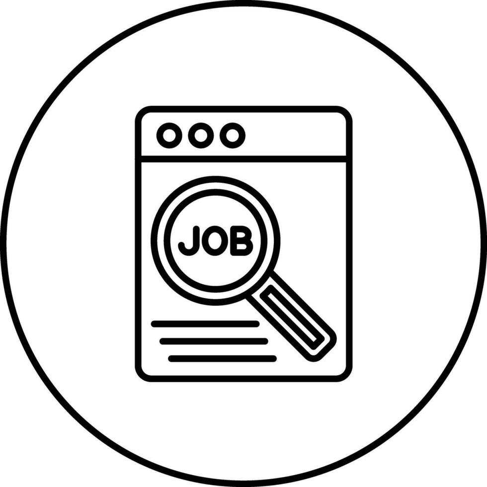 Job Search Website Vector Icon