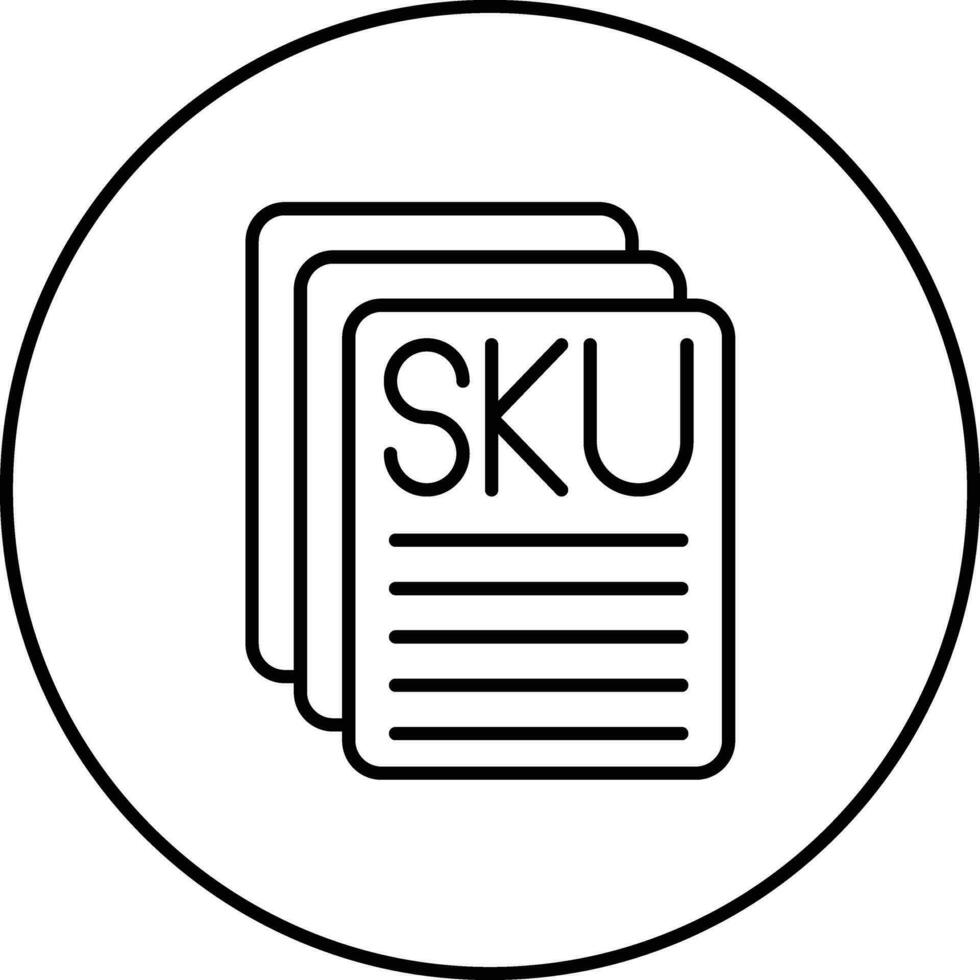 sku descripción vector icono