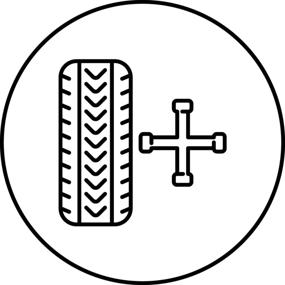 neumático mantenimiento vector icono
