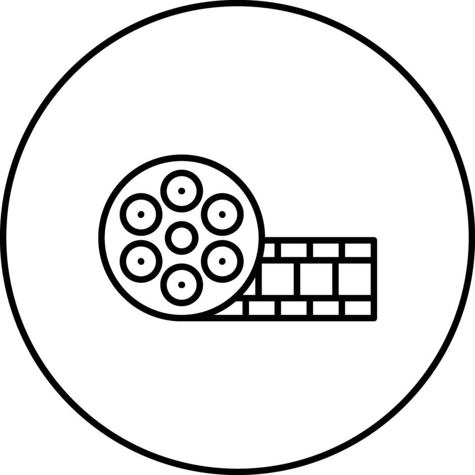 icono de vector de carrete de película